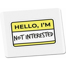 Resim Panorama Ajans Hello I'm Not Interested Sarı Tasarım Mouse Pad 