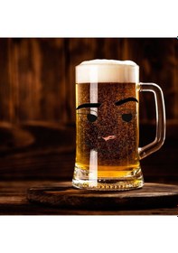 Resim Saçmalama İstersen Tasarımlı Bira Bardağı Saydam 