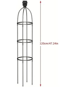 Resim Willowhaven Vintage Avrupa Tasarımı 47.24inch Siyah Bitlik Kafesi Gül Ve Tırmanıcı Bitkiler İçin 