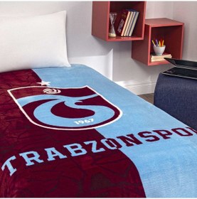 Resim Lisanslı Trabzonspor Parçalı Tek Kişilik Battaniye 000000001500222958 Çok Renkli 