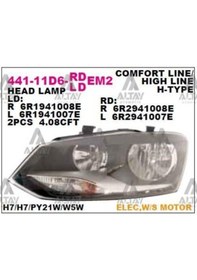 Resim Esse Otomotiv Polo 09-14 H7 Hella Tip Sağ Far - DPO-441-11D6RMLDEM2 - 6R1941008F 