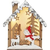 Resim Homyl Yılbaşı Ağacı Asılı Dekorasyon Ahşap Kardan-adam 