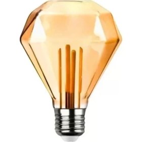 Resim Prativas Ledx Gd-95 Kırılmaz Gövde Diamond Elmas Kesim 4,5 Watt Amber Rustik Ampul 