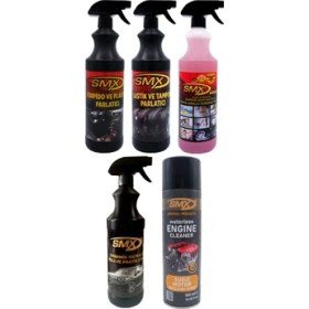 Resim Smx Susuz Motor Temizleme Spreyi / Seramik Cila / Hızlı Cila / Pratik Cila / Nano Genel Amaçlı Temizleyici / Torpido Parlatıcı / Plastik Aksam Parlatıcı / Lastik Parlatıcı / Tampon Parlatıcı 