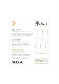 Resim D'addario Dce1030 Reserve Evolution Bb Klarnet Kamışı No: 3.0 Profesyonel - 10'lu Paket Sıcak Ve Odaklanmış Ses İle Kararlı Performans 