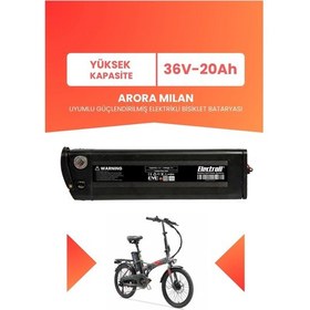 Resim Arora Mılan Uyumlu 36v 20ah Elektrikli Bisiklet Bataryası Siyah 
