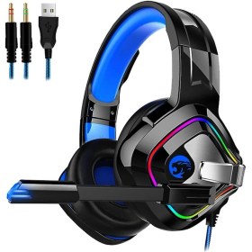 Resim Nintendo Anahtarı Dizüstü Ps5 Için 3.5mm Gaming Kulaklıklar (Mavi ve Rgb) 