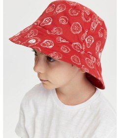 Resim Benitto Kids Erkek Çocuk Desenli Bucket Şapka 7007-kırmızı 