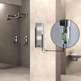 Resim Haiti Elektrikli Havlupan 300x800 Düz Krom (On/Off Düğmeli) 200 Watt 