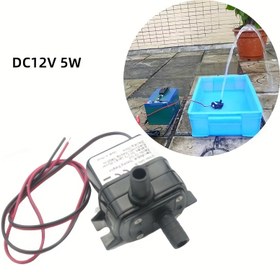Resim 1 Adet DC12V 5W 240L/Sakın Sessiz Balık Tankı Pompası, Mini Fırçasız Motorlu Havuz Su Çeşmesi Pompası, Kompakt Tasarım, Kablolama Dahil 