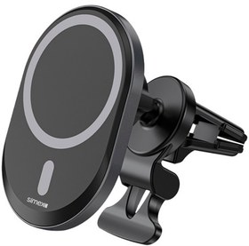 Resim Simex Cargador 360 MagSafe 15 Watt Hızlı Şarj Güçlü Mıknatıslı Telefon Tutucu Siyah 