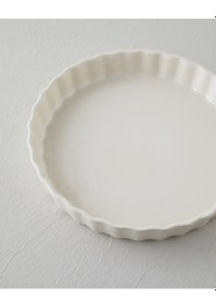 Resim English Home Hecha Seramik Tart Fırın Kabı 28 Cm Krem Krem 