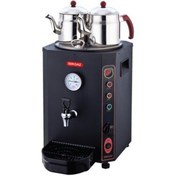 Resim eurofaz Işıkgaz Silvernox Siyah Jumbo Çay Makinesi 13 Lt 1750 W Siyah Profesyonel Endüstriyel TYC00401742503 