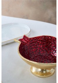 Resim Karaca Tina Dekoratif Ayaklı Çerezlik 29,5x19 cm 