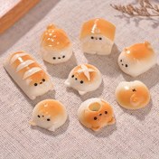 Resim 8 Parça Mini Köpek & Donut Reçine Figür Seti - DIY Ev & Araba Dekoru için Mükemmel, İdeal Halloween & Noel Hediyeleri 