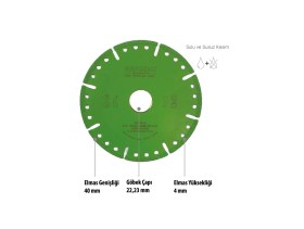 Resim Eratool Elmas Testere Çok Amaçlı 180 Çat ERA50135 