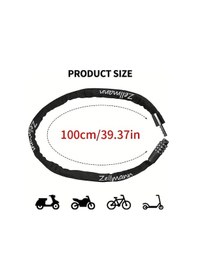 Resim Jokmae Elektrikli Bisiklet Ve Motosiklet İçin Turuncu 4 Haneli Şifreli Zincir Kilit, Taşınabilir Çok Renkli 