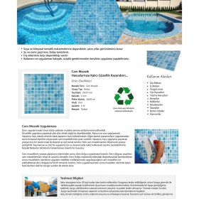 Resim Havuz, Banyo, Sauna, Spa ve Tüm Yüzeyler Için 25X25 mm P.g. Mavi Cam Mozaik 