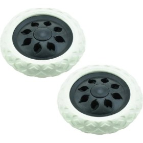 Resim PremiumPort 18X15 cm Geçmeli Tak Çıkar Pazar Arabası Tekerlekleri, 2 Adet Beyaz 