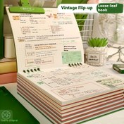 Resim Minimalist Kare Izgara Gevşek Yapraklı Defter - Günlük Ofis Kullanımı İçin Kapaklı Günlük 