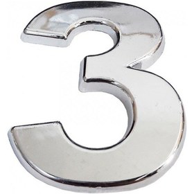 Resim Cemax Krom Yapışkanlı 3 Rakamı 5 Cm 