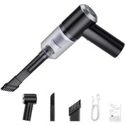 Resim Samdoo Kablosuz El Tipi Araba Süpürgesi 120w 6000pa Güçlü Emiş, 2000mah Şarjlı, Siyah, İklimli, Ev/araba Kullanıma Uygun 