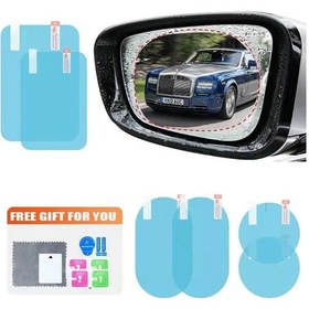 Resim 175mmx200mm- Ayna Pencere Temizle Filmi 2 Adet Yağmur Geçirmez Anti Sis Su Geçirmez Film Dikiz Aynası Filmi Etiket 