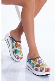 Resim Damla Desenli Ortopedik Airmax Sabo Terlik Medikal Hemşire Terliğ Çok Renkli 