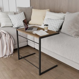 Resim Sezeray Serra Metalli Laptop Sehpası Ceviz 