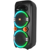 Resim Mikado MD-79KP 30W Işıklı Siyah 1 UHF UV Mikrofonlu USB/BT/TF/TWS/AUX 2 Mik Girişli Type-C 