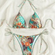 Resim Kadınlar için Dijital Baskılı İki Parçalı Bikini Takımı 