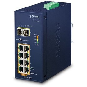 Resim Planet PL-LGS-1020PTF Endüstriyel Yönetilemeyen Poe+ Switch (Industrial Unmanaged Poe+ Switch) Port 10/100/1000T 802.3At/Af Poe+ Injector Port (Port 1 İla Port 8 Arası) (Port Başına 30.8 Watt) (Poe Güç Bütçesi Maks. 240 Watt) 