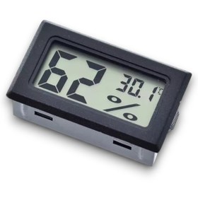 Resim ELEKTROMALL Mini Lcd Dijital Elektronik Siyah Termometre Higrometre Sıcaklık Nem Ölçer (KABLOSUZ) 2 Pil 