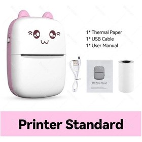 Resim Liangmei 58mm Fotoğraf Etiketi Taşınabilir Mini Termal Yazıcı Beyaz 