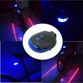 Resim Duhalıne Çok Fonksiyonlu Pilli Bisiklet LED Lazer Şerit Işığı Arka Stop Lambası 
