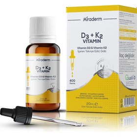 Resim Miraderm D3+k2 Vitamin 20 Ml 400 Damla 