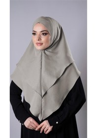 Resim Hürrem Bone Taş Pratik Hazır Geçmeli Tesettür Eşarp Pamuk Caz Kumaş Çift Katlı Çapraz Hijab 2304 46 