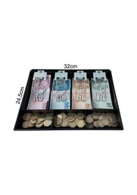 Resim Plastik Çekmece İçi Para Düzenleyici 4 Banknotlu 32x24,5x3,5cm 