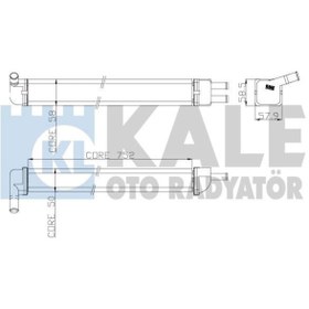 Resim KALE Radyatör 0582852AL Kalorifer Radyatörü Cu-Pl (Renault: Renault 12 Toros) Bakır Borulu 