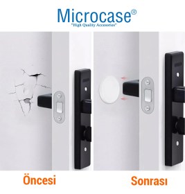 Resim Microcase Darbe Önleyici Yapışkanlı Silikon Kapı Kolu Stoperi Tamponu Yuvarlak Tasarım - AL5006 3 Adet 