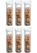 Resim Geseus Moonstar Kuru Gıda Bakliyat Saklama Kabı 3 Lt 6 Lı Set Beyaz-mas-101l 