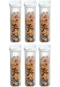 Resim Geseus Moonstar Kuru Gıda Bakliyat Saklama Kabı 3 Lt 6 Lı Set Beyaz-mas-101l 