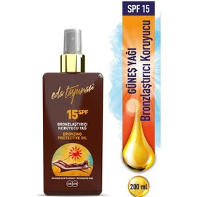 Resim Eda Taşpınar Bronzlaştırıcı Koruyucu Yağ Sprey 200 ML 