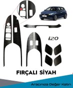 Resim GRAFİCAR Yeni Hyundai I20 iç Uyumlu Trim Folyo Kaplama Set Fırçalı Siyah Ayna Katlama Butonlu/ELITE 