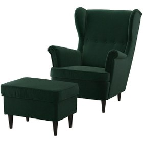 Resim hobiurun Berjer ve puf, djuparp koyu yeşil 