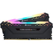 Resim CMW32GX4M2D3600C18 32GB (2X16GB) DDR4 3600MHz CL18 VENGEANCE RGB PRO DIMM BELLEK BLACK Corsair