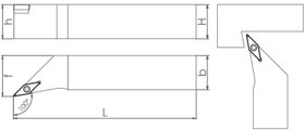 Resim S Sistem - ISO SVZBR/L 100° Dış Çap Torna Kalemi 