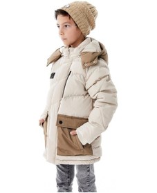 Resim Benitto Kids Erkek Çocuk Kapüşonlu Kalın Kışlık Mont 51335 Bej 