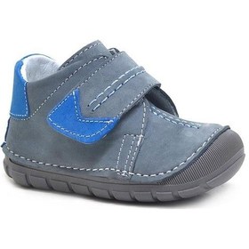 Resim Rakerplus Popeye Hakiki Deri Gri Mavi İlk Adım Unisex Bebek Ayakkabısı Gri 