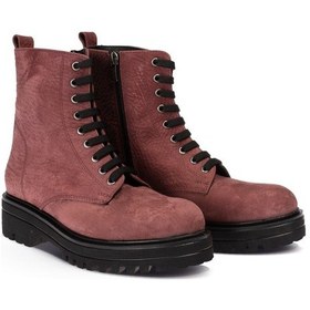 Resim Deery Hakiki Nubuk Pembe Kadın Postal Bot Pembe 